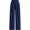 imagePRETTYGARDEN Womens Summer Elastic High Waisted Work Pants Straight Leg Dressy Business Casual Trousers Slacks PocketsNavy