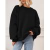 imagePRETTYGARDEN Crewneck Sweatshirt for Women Oversized Long Sleeve Pullover Tops Winter Fall Outfits 2025 Fashion ClothingBlack