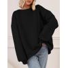 imagePRETTYGARDEN Crewneck Sweatshirt for Women Oversized Long Sleeve Pullover Tops Winter Fall Outfits 2025 Fashion ClothingBlack