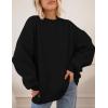imagePRETTYGARDEN Crewneck Sweatshirt for Women Oversized Long Sleeve Pullover Tops Winter Fall Outfits 2025 Fashion ClothingBlack