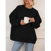 imagePRETTYGARDEN Crewneck Sweatshirt for Women Oversized Long Sleeve Pullover Tops Winter Fall Outfits 2025 Fashion ClothingBlack