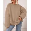 imagePRETTYGARDEN Crewneck Sweatshirt for Women Oversized Long Sleeve Pullover Tops Winter Fall Outfits 2025 Fashion ClothingCoffee