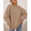 imagePRETTYGARDEN Crewneck Sweatshirt for Women Oversized Long Sleeve Pullover Tops Winter Fall Outfits 2025 Fashion ClothingCoffee