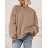 imagePRETTYGARDEN Crewneck Sweatshirt for Women Oversized Long Sleeve Pullover Tops Winter Fall Outfits 2025 Fashion ClothingCoffee