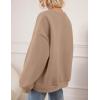 imagePRETTYGARDEN Crewneck Sweatshirt for Women Oversized Long Sleeve Pullover Tops Winter Fall Outfits 2025 Fashion ClothingCoffee
