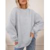 imagePRETTYGARDEN Crewneck Sweatshirt for Women Oversized Long Sleeve Pullover Tops Winter Fall Outfits 2025 Fashion ClothingGrey