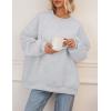 imagePRETTYGARDEN Crewneck Sweatshirt for Women Oversized Long Sleeve Pullover Tops Winter Fall Outfits 2025 Fashion ClothingGrey
