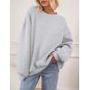 imagePRETTYGARDEN Crewneck Sweatshirt for Women Oversized Long Sleeve Pullover Tops Winter Fall Outfits 2025 Fashion ClothingGrey