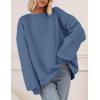 imagePRETTYGARDEN Crewneck Sweatshirt for Women Oversized Long Sleeve Pullover Tops Winter Fall Outfits 2025 Fashion ClothingGrey Blue