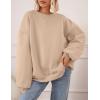 imagePRETTYGARDEN Crewneck Sweatshirt for Women Oversized Long Sleeve Pullover Tops Winter Fall Outfits 2025 Fashion ClothingKhaki