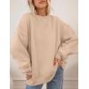 imagePRETTYGARDEN Crewneck Sweatshirt for Women Oversized Long Sleeve Pullover Tops Winter Fall Outfits 2025 Fashion ClothingKhaki