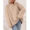imagePRETTYGARDEN Crewneck Sweatshirt for Women Oversized Long Sleeve Pullover Tops Winter Fall Outfits 2025 Fashion ClothingKhaki