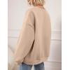 imagePRETTYGARDEN Crewneck Sweatshirt for Women Oversized Long Sleeve Pullover Tops Winter Fall Outfits 2025 Fashion ClothingKhaki