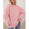 imagePRETTYGARDEN Crewneck Sweatshirt for Women Oversized Long Sleeve Pullover Tops Winter Fall Outfits 2025 Fashion ClothingPink