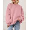 imagePRETTYGARDEN Crewneck Sweatshirt for Women Oversized Long Sleeve Pullover Tops Winter Fall Outfits 2025 Fashion ClothingPink