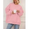 imagePRETTYGARDEN Crewneck Sweatshirt for Women Oversized Long Sleeve Pullover Tops Winter Fall Outfits 2025 Fashion ClothingPink