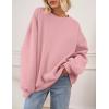 imagePRETTYGARDEN Crewneck Sweatshirt for Women Oversized Long Sleeve Pullover Tops Winter Fall Outfits 2025 Fashion ClothingPink