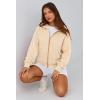 imagePRETTYGARDEN Hoodies for Women Sweatshirt Zip Up Hoodie Fall Fashion 2025 Trendy Long Sleeve Jackets Winter Clothing OutfitsApricot