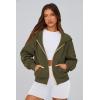 imagePRETTYGARDEN Hoodies for Women Sweatshirt Zip Up Hoodie Fall Fashion 2025 Trendy Long Sleeve Jackets Winter Clothing OutfitsArmy Green