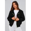 imagePRETTYGARDEN Hoodies for Women Sweatshirt Zip Up Hoodie Fall Fashion 2025 Trendy Long Sleeve Jackets Winter Clothing OutfitsBlack