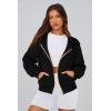 imagePRETTYGARDEN Hoodies for Women Sweatshirt Zip Up Hoodie Fall Fashion 2025 Trendy Long Sleeve Jackets Winter Clothing OutfitsBlack
