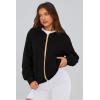 imagePRETTYGARDEN Hoodies for Women Sweatshirt Zip Up Hoodie Fall Fashion 2025 Trendy Long Sleeve Jackets Winter Clothing OutfitsBlack