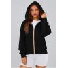imagePRETTYGARDEN Hoodies for Women Sweatshirt Zip Up Hoodie Fall Fashion 2025 Trendy Long Sleeve Jackets Winter Clothing OutfitsBlack