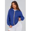 imagePRETTYGARDEN Hoodies for Women Sweatshirt Zip Up Hoodie Fall Fashion 2025 Trendy Long Sleeve Jackets Winter Clothing OutfitsBright Blue