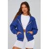 imagePRETTYGARDEN Hoodies for Women Sweatshirt Zip Up Hoodie Fall Fashion 2025 Trendy Long Sleeve Jackets Winter Clothing OutfitsBright Blue
