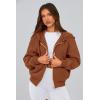 imagePRETTYGARDEN Hoodies for Women Sweatshirt Zip Up Hoodie Fall Fashion 2025 Trendy Long Sleeve Jackets Winter Clothing OutfitsBrown
