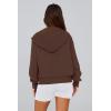 imagePRETTYGARDEN Hoodies for Women Sweatshirt Zip Up Hoodie Fall Fashion 2025 Trendy Long Sleeve Jackets Winter Clothing OutfitsBrown Coffee