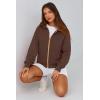 imagePRETTYGARDEN Hoodies for Women Sweatshirt Zip Up Hoodie Fall Fashion 2025 Trendy Long Sleeve Jackets Winter Clothing OutfitsBrown Coffee