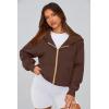imagePRETTYGARDEN Hoodies for Women Sweatshirt Zip Up Hoodie Fall Fashion 2025 Trendy Long Sleeve Jackets Winter Clothing OutfitsBrown Coffee