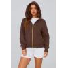 imagePRETTYGARDEN Hoodies for Women Sweatshirt Zip Up Hoodie Fall Fashion 2025 Trendy Long Sleeve Jackets Winter Clothing OutfitsBrown Coffee