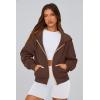 imagePRETTYGARDEN Hoodies for Women Sweatshirt Zip Up Hoodie Fall Fashion 2025 Trendy Long Sleeve Jackets Winter Clothing OutfitsBrown Coffee