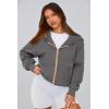 imagePRETTYGARDEN Hoodies for Women Sweatshirt Zip Up Hoodie Fall Fashion 2025 Trendy Long Sleeve Jackets Winter Clothing OutfitsDark Grey