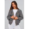 imagePRETTYGARDEN Hoodies for Women Sweatshirt Zip Up Hoodie Fall Fashion 2025 Trendy Long Sleeve Jackets Winter Clothing OutfitsDark Grey