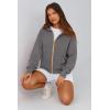 imagePRETTYGARDEN Hoodies for Women Sweatshirt Zip Up Hoodie Fall Fashion 2025 Trendy Long Sleeve Jackets Winter Clothing OutfitsDark Grey