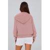 imagePRETTYGARDEN Hoodies for Women Sweatshirt Zip Up Hoodie Fall Fashion 2025 Trendy Long Sleeve Jackets Winter Clothing OutfitsDusty Pink
