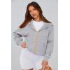 imagePRETTYGARDEN Hoodies for Women Sweatshirt Zip Up Hoodie Fall Fashion 2025 Trendy Long Sleeve Jackets Winter Clothing OutfitsGrey