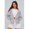 imagePRETTYGARDEN Hoodies for Women Sweatshirt Zip Up Hoodie Fall Fashion 2025 Trendy Long Sleeve Jackets Winter Clothing OutfitsGrey