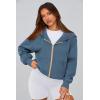 imagePRETTYGARDEN Hoodies for Women Sweatshirt Zip Up Hoodie Fall Fashion 2025 Trendy Long Sleeve Jackets Winter Clothing OutfitsGrey Blue
