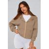 imagePRETTYGARDEN Hoodies for Women Sweatshirt Zip Up Hoodie Fall Fashion 2025 Trendy Long Sleeve Jackets Winter Clothing OutfitsGrey Khaki
