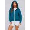 imagePRETTYGARDEN Hoodies for Women Sweatshirt Zip Up Hoodie Fall Fashion 2025 Trendy Long Sleeve Jackets Winter Clothing OutfitsLake Blue