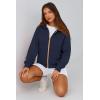 imagePRETTYGARDEN Hoodies for Women Sweatshirt Zip Up Hoodie Fall Fashion 2025 Trendy Long Sleeve Jackets Winter Clothing OutfitsNavy