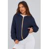 imagePRETTYGARDEN Hoodies for Women Sweatshirt Zip Up Hoodie Fall Fashion 2025 Trendy Long Sleeve Jackets Winter Clothing OutfitsNavy