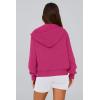 imagePRETTYGARDEN Hoodies for Women Sweatshirt Zip Up Hoodie Fall Fashion 2025 Trendy Long Sleeve Jackets Winter Clothing OutfitsRose Red