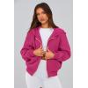 imagePRETTYGARDEN Hoodies for Women Sweatshirt Zip Up Hoodie Fall Fashion 2025 Trendy Long Sleeve Jackets Winter Clothing OutfitsRose Red
