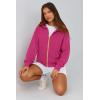 imagePRETTYGARDEN Hoodies for Women Sweatshirt Zip Up Hoodie Fall Fashion 2025 Trendy Long Sleeve Jackets Winter Clothing OutfitsRose Red