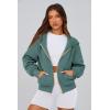 imagePRETTYGARDEN Hoodies for Women Sweatshirt Zip Up Hoodie Fall Fashion 2025 Trendy Long Sleeve Jackets Winter Clothing OutfitsSage Green